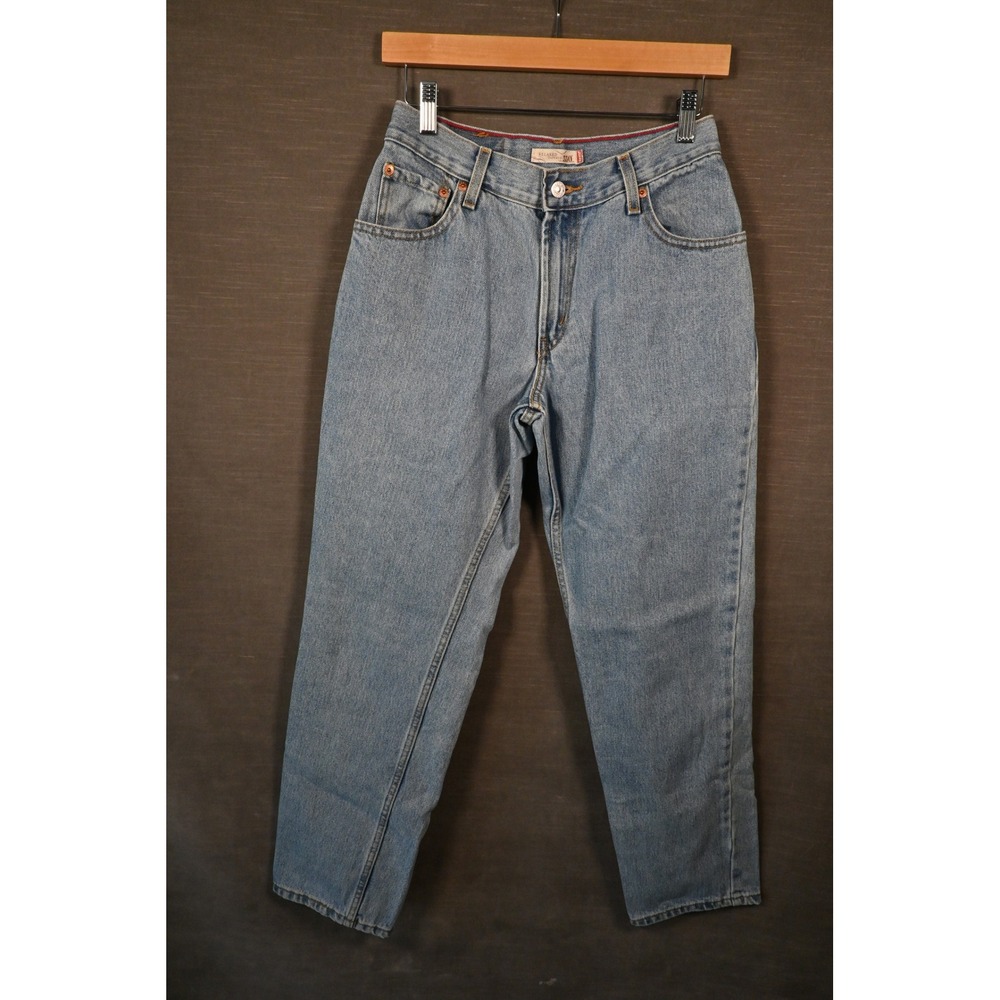 Levi's Medium Blue High-Rise Straight Leg Jeans